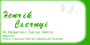 henrik csernyi business card